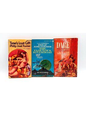 Lot of 3 PHIlip JOSE FARMER PB Books Vintage Time's Last Gift, Dare